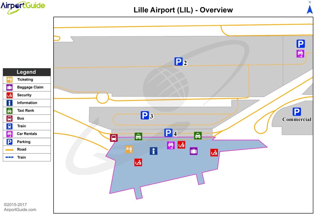 地図リールの空港