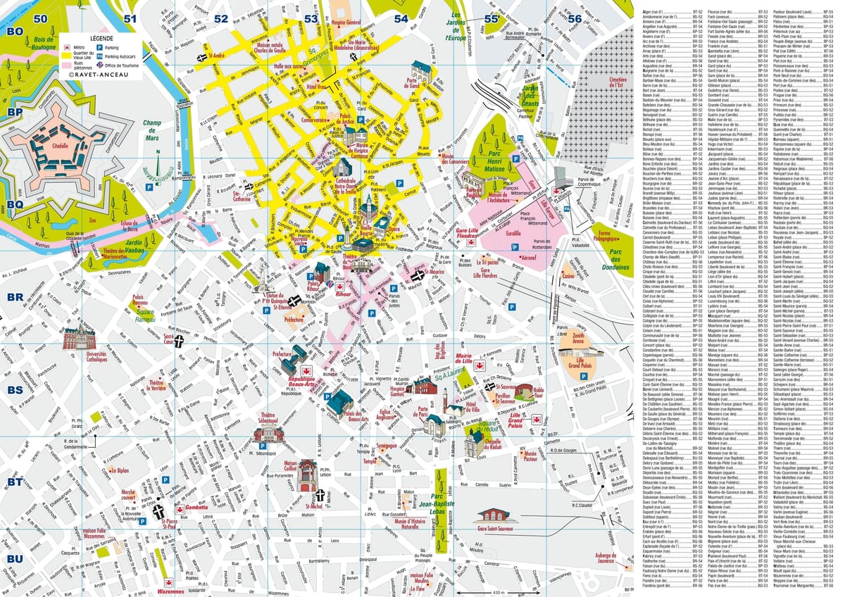 市内地図のリールフランス