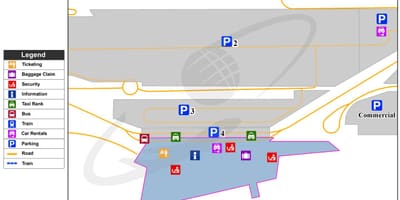 地図リールの空港