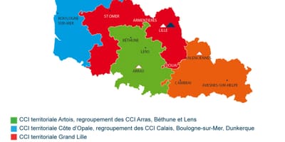 地図のリールフランス領域