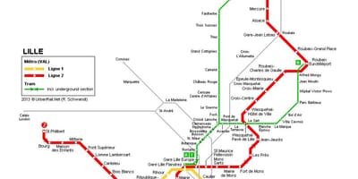 地図のリール列車